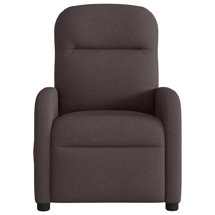 Massagestoel elektrisch verstelbaar stof donkerbruin