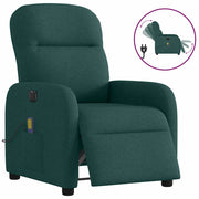 Electric adjustable massage chair dark green fabric