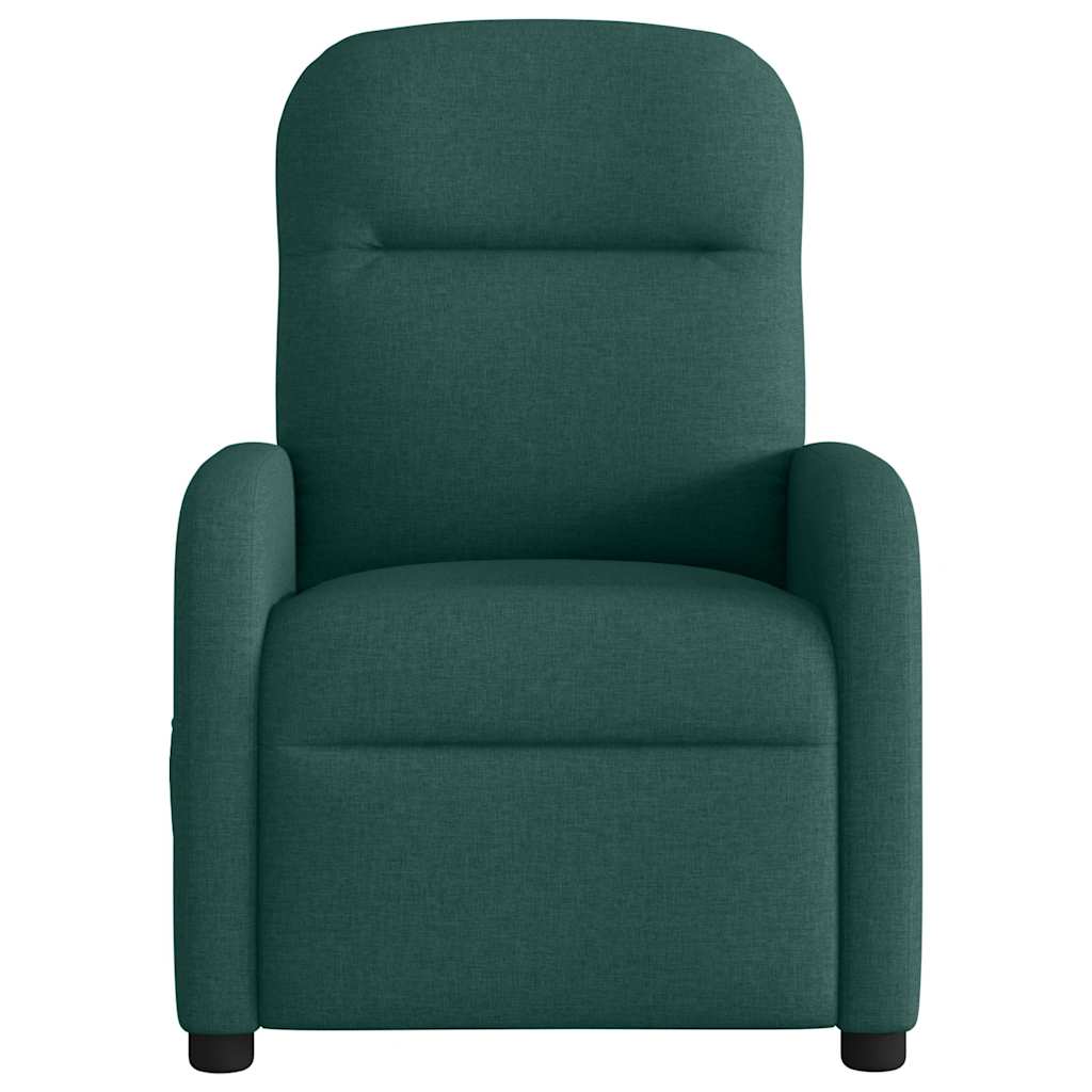 Massagestoel elektrisch verstelbaar stof donkergroen
