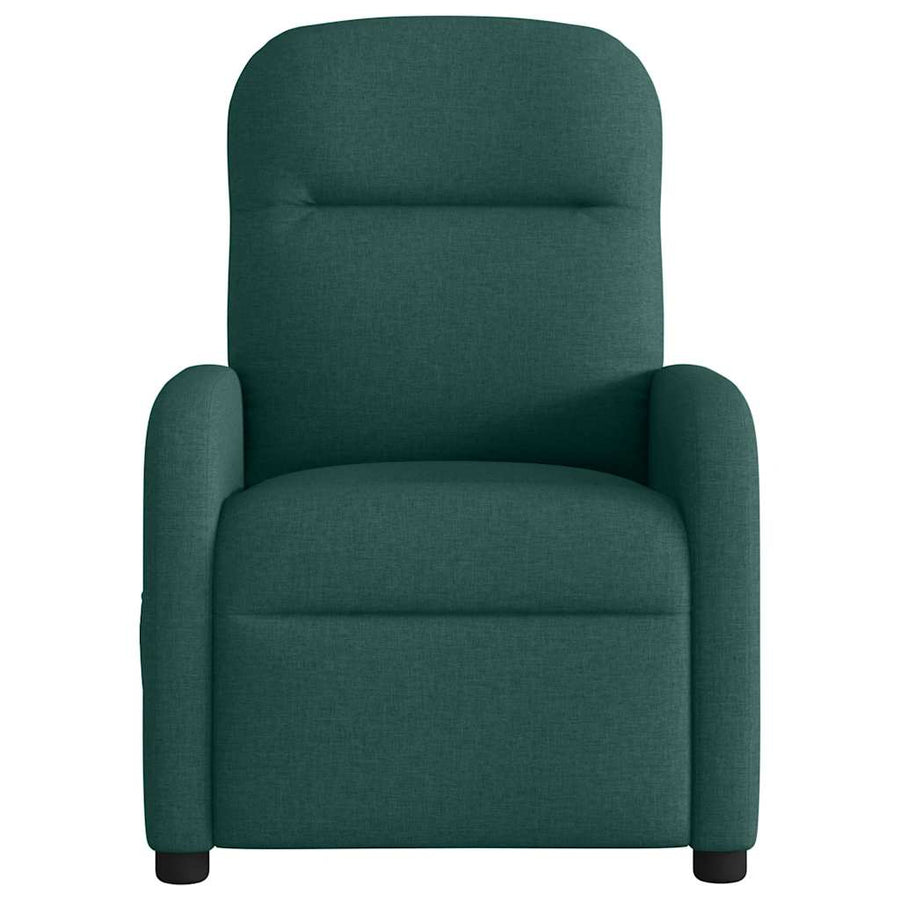 Massagestoel elektrisch verstelbaar stof donkergroen