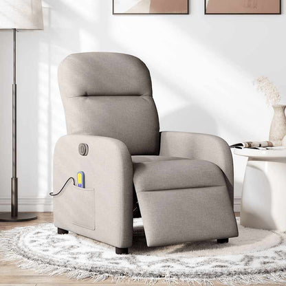 Massagestoel elektrisch verstelbaar stof taupe