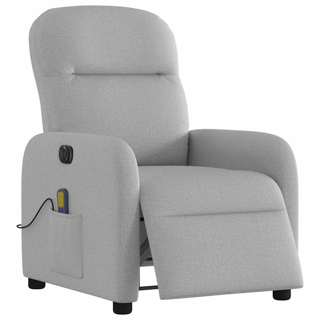 Massagestoel elektrisch verstelbaar stof wolk grijs