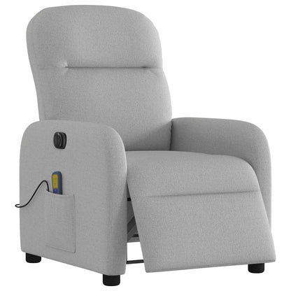 Massagestoel elektrisch verstelbaar stof wolk grijs