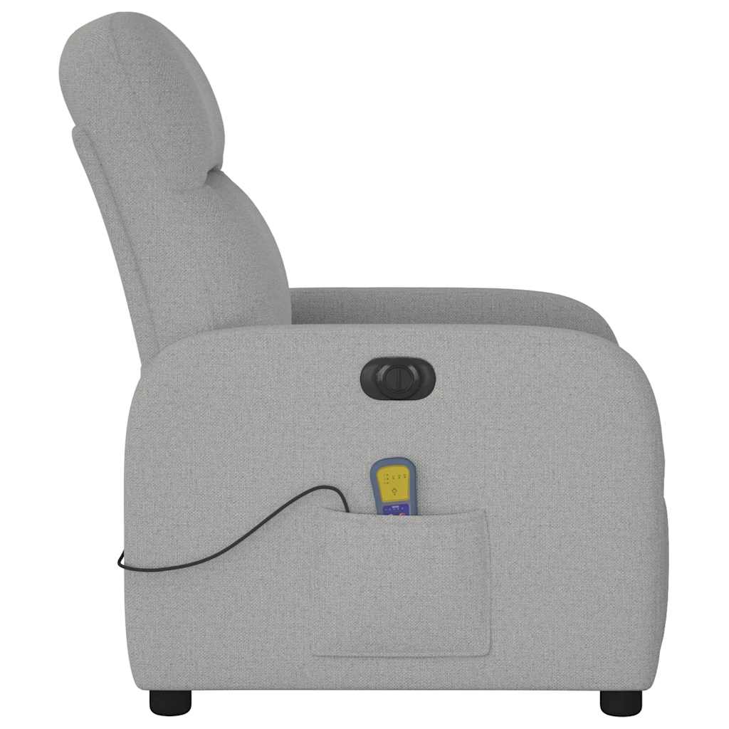 Massagestoel elektrisch verstelbaar stof wolk grijs