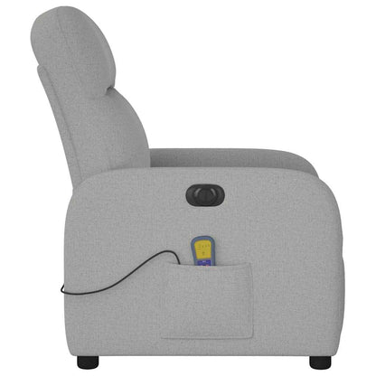 Massagestoel elektrisch verstelbaar stof wolk grijs