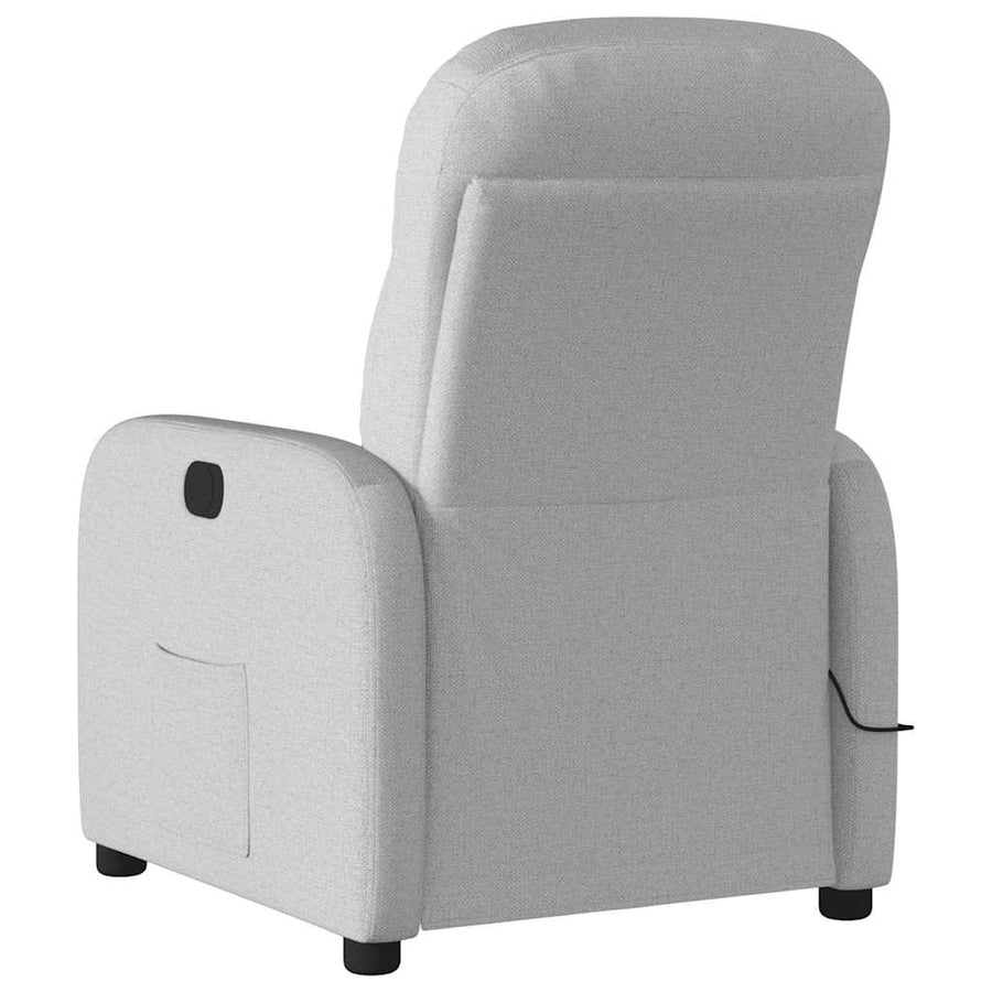 Massagestoel elektrisch verstelbaar stof wolk grijs