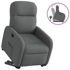 Recliner adjustable fabric dark grey