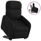 Rise and recline chair adjustable fabric black
