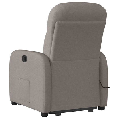 Sta-op-massagestoel verstelbaar stof taupe
