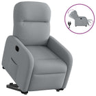 Electric Recliner Chair, Fabric Light Grey