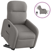 Sta-op-stoel elektrisch verstelbaar stof taupe 66x88x95 cm