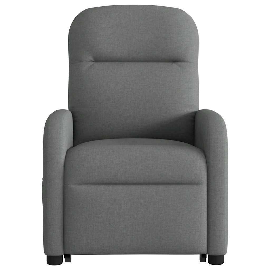 Sta-op-massagestoel elektrisch verstelbaar stof donkergrijs