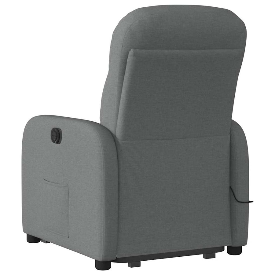 Sta-op-massagestoel elektrisch verstelbaar stof donkergrijs