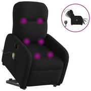Sta-op massagestoel elektrisch verstelbaar stof zwart 66x88x95 cm