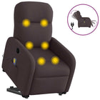 Electric recliner massage chair fabric dark brown