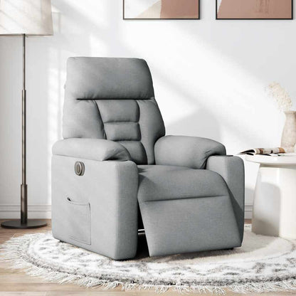Fauteuil Stof Lichtgrijs Nee Elektrisch verstelbaar