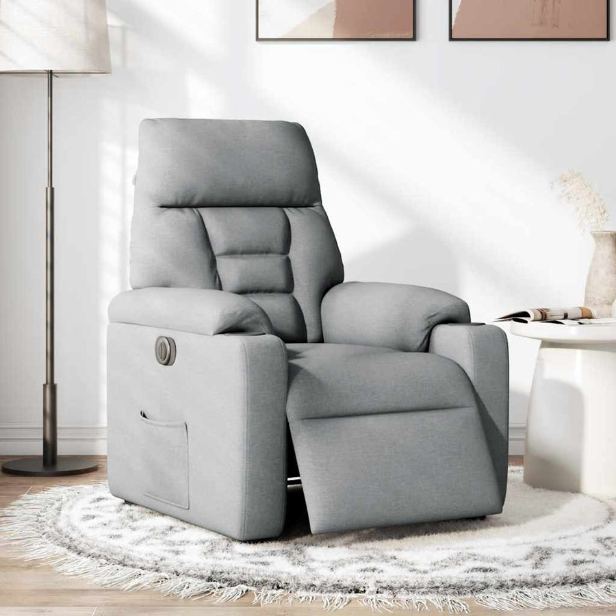 Fauteuil Stof Lichtgrijs Nee Elektrisch verstelbaar
