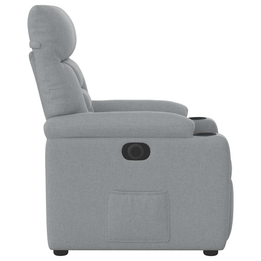 Fauteuil Stof Lichtgrijs Nee Elektrisch verstelbaar