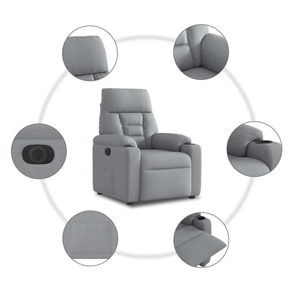 Fauteuil Stof Lichtgrijs Nee Elektrisch verstelbaar