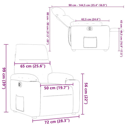 Fauteuil Verstelbaar Elektrisch Stof Wijnrood 1 Nee