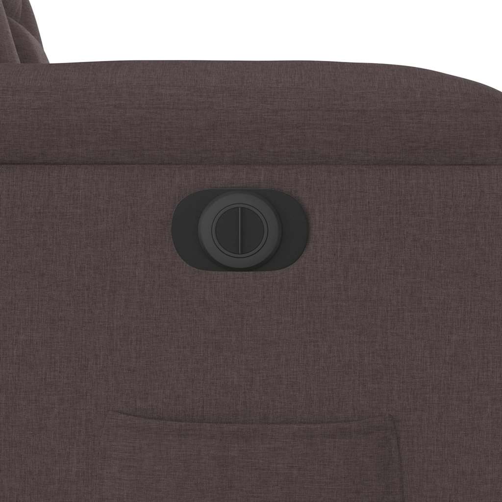 Fauteuil Verstelbaar Elektrisch Stof Donkerbruin 1 Nee