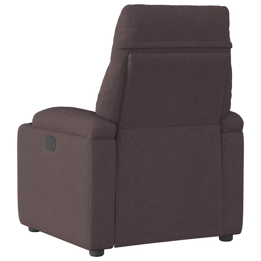 Fauteuil verstelbaar elektrisch stof donkerbruin