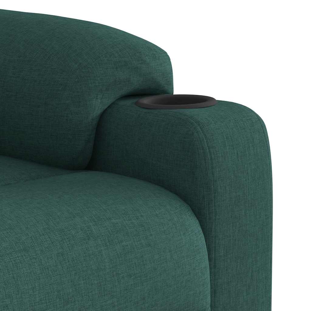Fauteuil verstelbaar elektrisch stof donkergroen