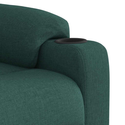 Fauteuil verstelbaar elektrisch stof donkergroen