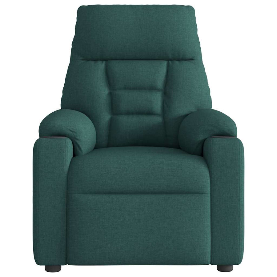 Fauteuil verstelbaar elektrisch stof donkergroen