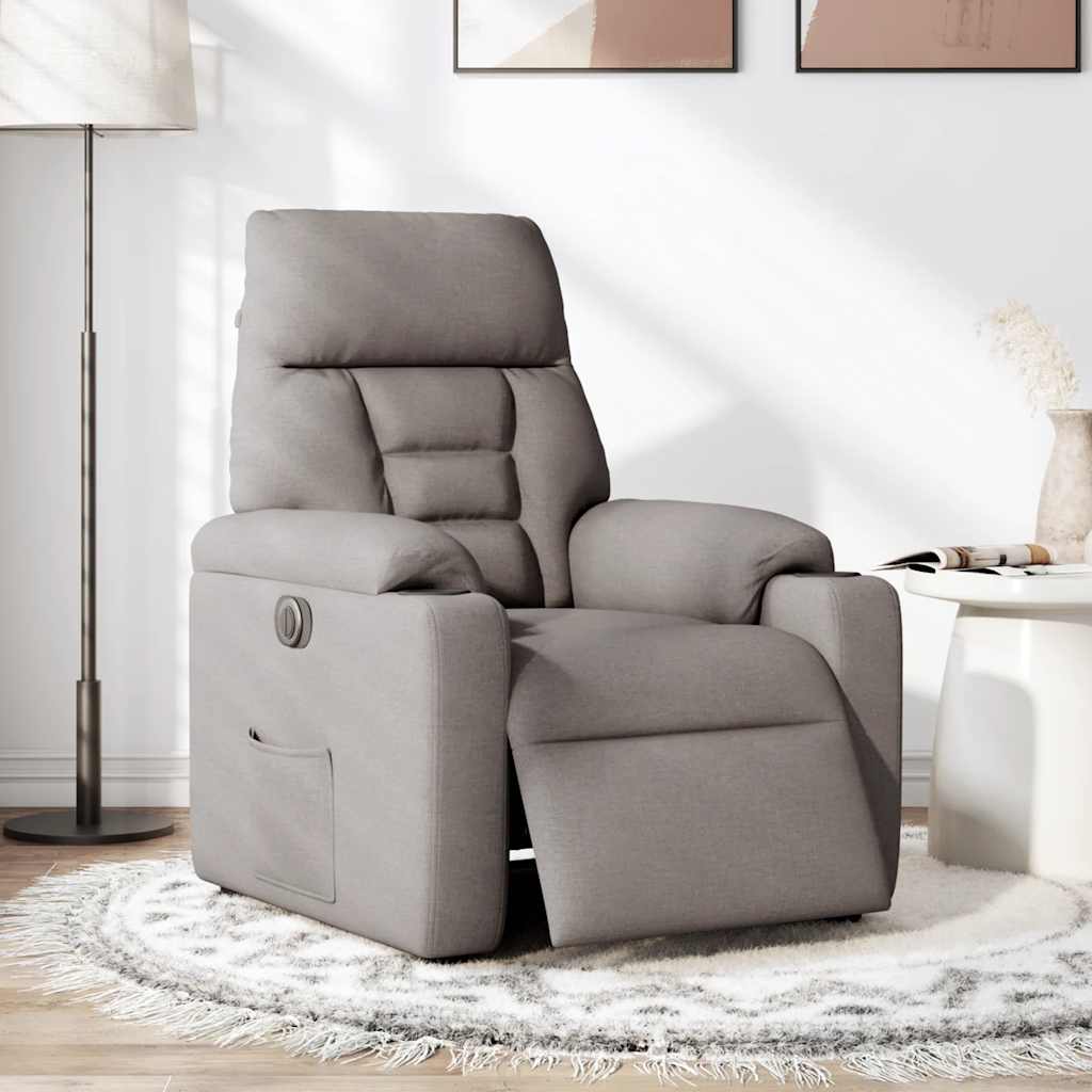Fauteuil Verstelbaar Elektrisch Stof Taupe 1 Nee