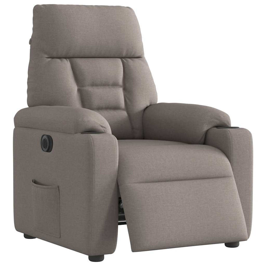 Fauteuil Verstelbaar Elektrisch Stof Taupe 1 Nee