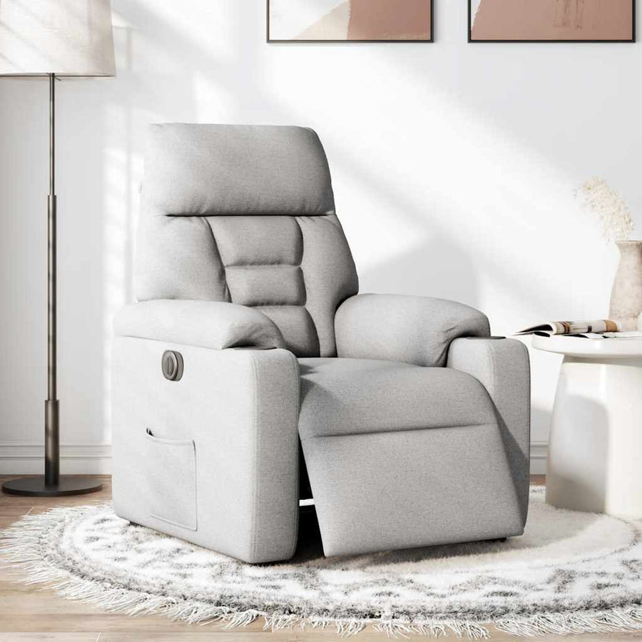 Fauteuil Stof Wolk Grijs Wolkengrijs Nee Elektrisch verstelbaar