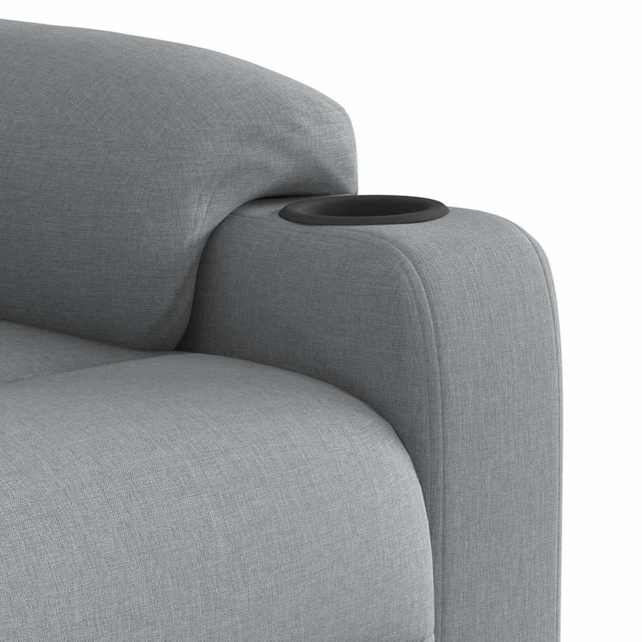 Massagestoel Stof Lichtgrijs Ja Elektrisch verstelbaar