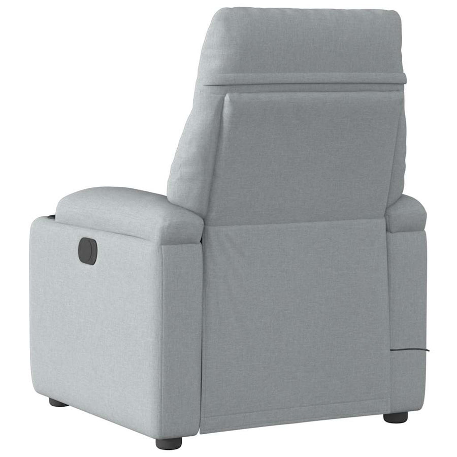 Massagestoel Stof Lichtgrijs Ja Elektrisch verstelbaar