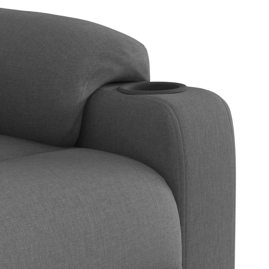 Massagestoel Stof Donkergrijs Ja Elektrisch verstelbaar