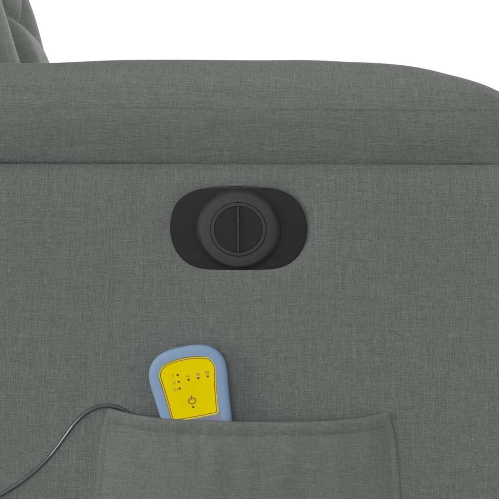 Massagestoel Stof Donkergrijs Ja Elektrisch verstelbaar