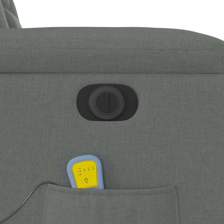 Massagestoel Stof Donkergrijs Ja Elektrisch verstelbaar