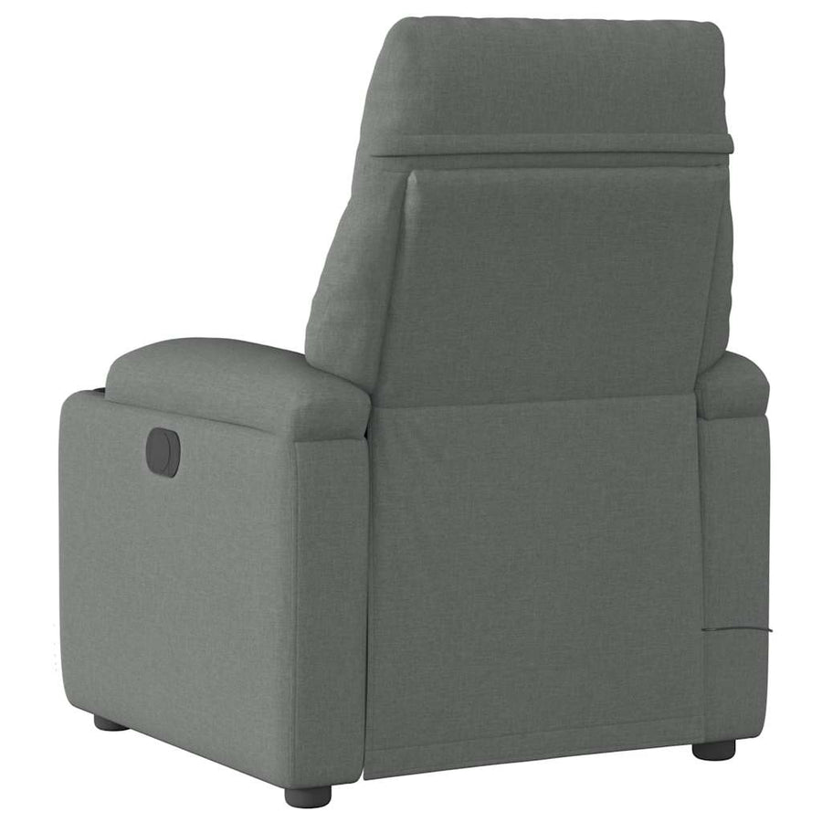 Massagestoel Stof Donkergrijs Ja Elektrisch verstelbaar