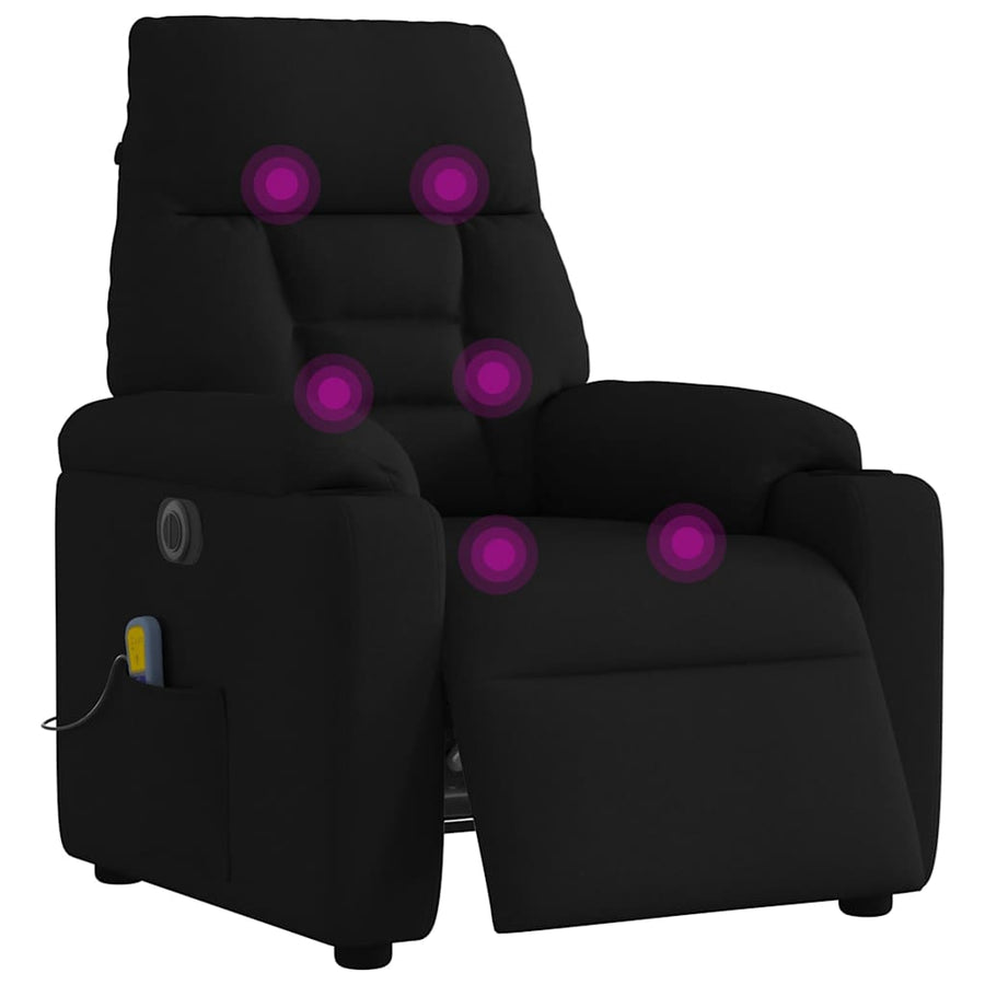 Massagestoel Stof Zwart Ja Elektrisch verstelbaar