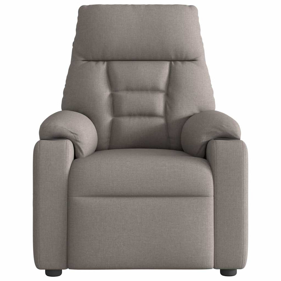 Massagestoel Stof Taupe Ja Elektrisch verstelbaar