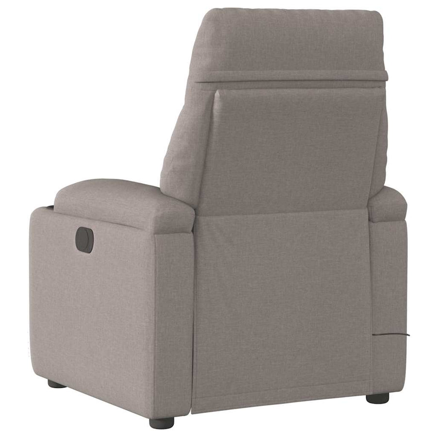 Massagestoel Stof Taupe Ja Elektrisch verstelbaar