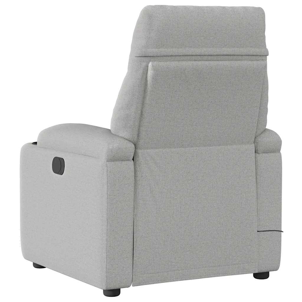 Massagestoel elektrisch verstelbaar stof wolk grijs