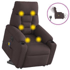 Electric recliner massage chair fabric dark brown