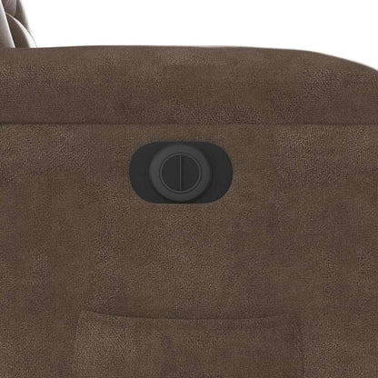 Fauteuil verstelbaar elektrisch microvezelstof bruin