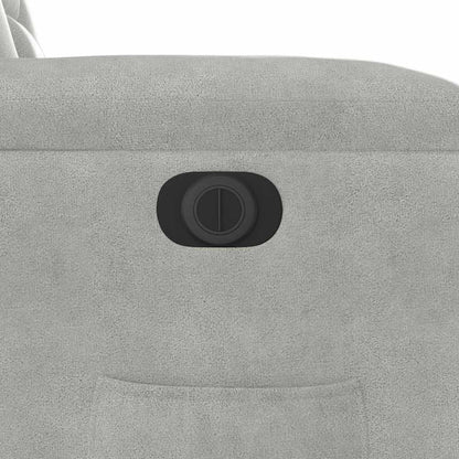 Fauteuil verstelbaar elektrisch microvezelstof lichtgrijs