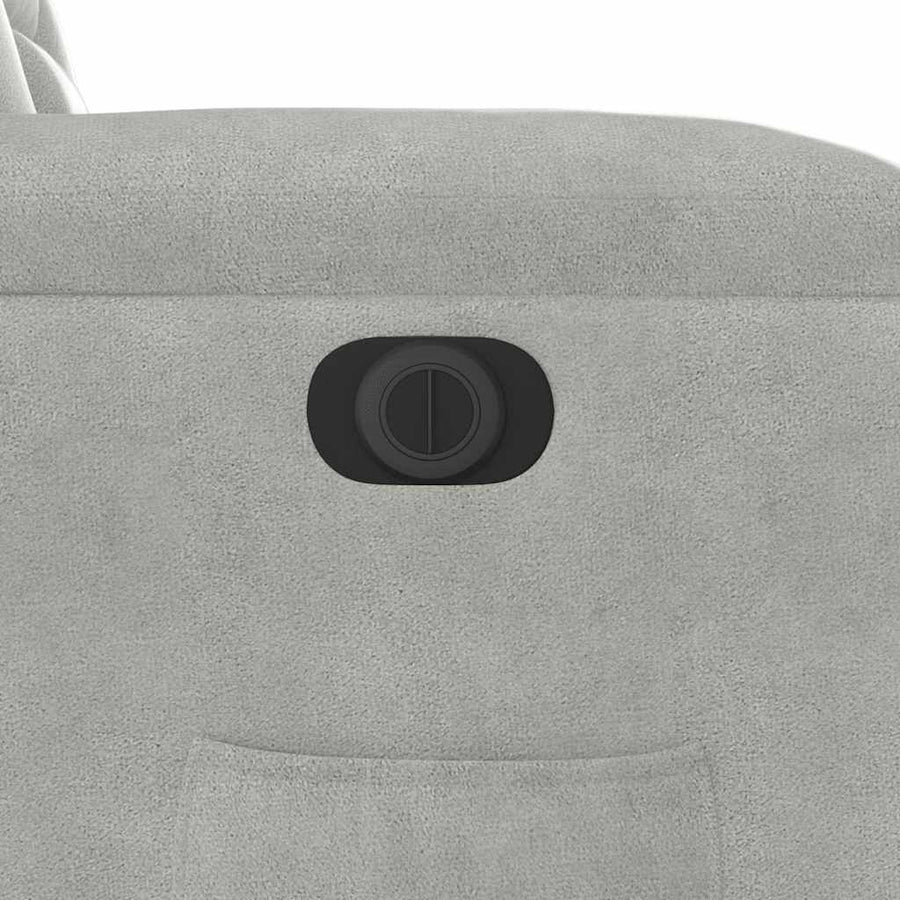 Fauteuil verstelbaar elektrisch microvezelstof lichtgrijs