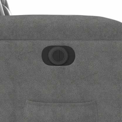 Fauteuil verstelbaar elektrisch microvezelstof donkergrijs