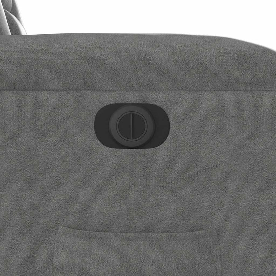 Fauteuil verstelbaar elektrisch microvezelstof donkergrijs