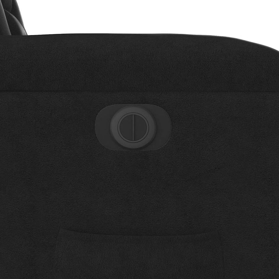 Fauteuil verstelbaar elektrisch microvezelstof zwart