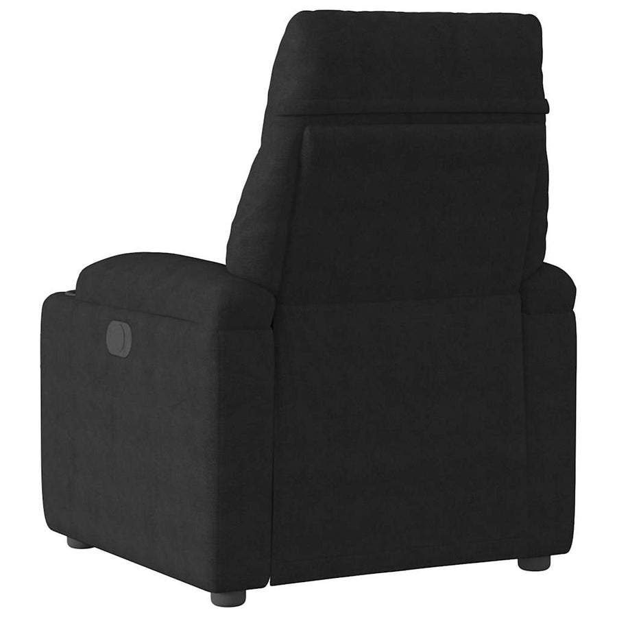 Fauteuil verstelbaar elektrisch microvezelstof zwart